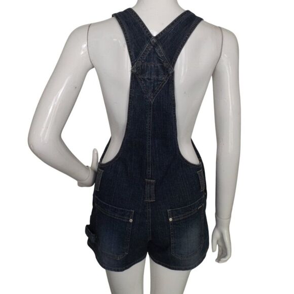 Steve Hardy SQUEEZE Short-alls/Shorts, 7/8, Bib front, Pockets, Dark Blue wash - Picture 5 of 11